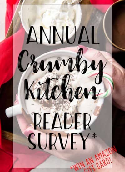 Crumby Kitchen reader survey graphic