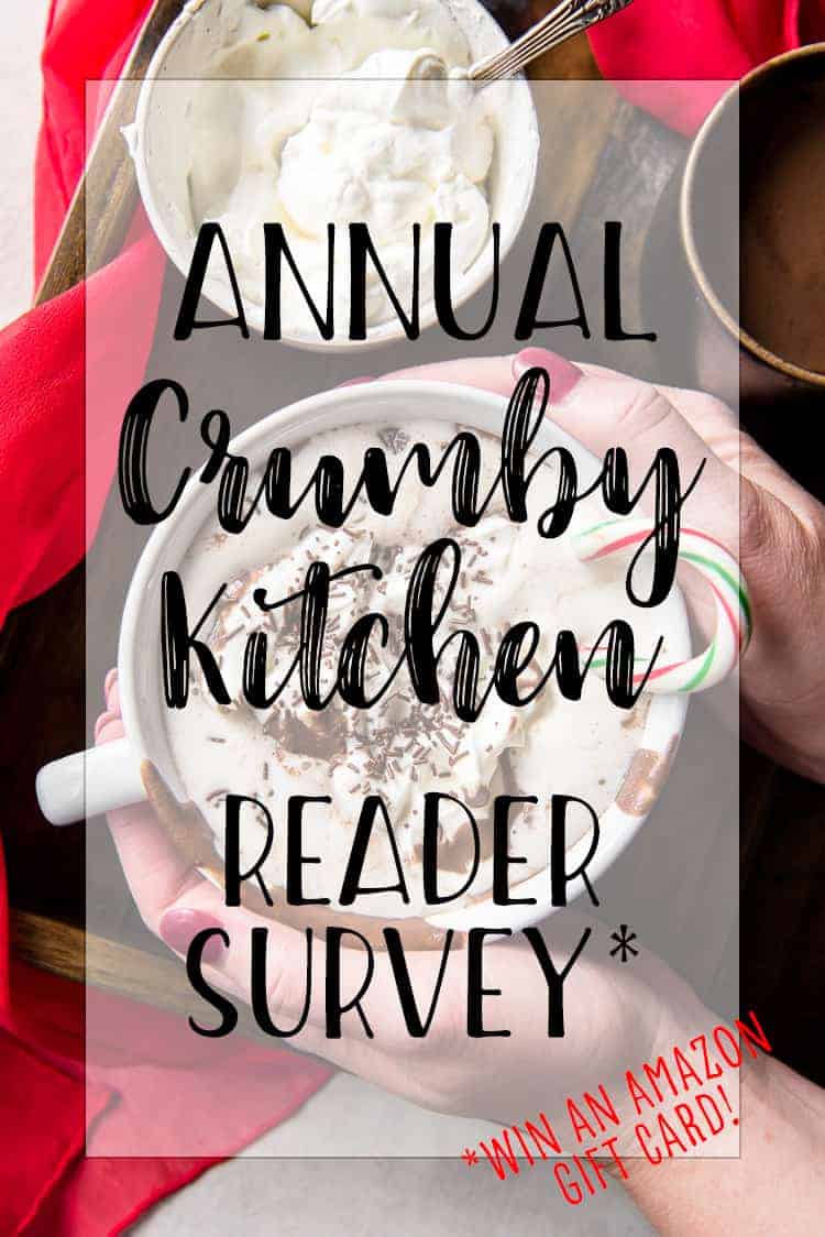 Crumby Kitchen reader survey graphic