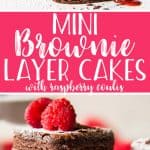 Mini Brownie Layer Cakes pin