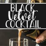 The Black Velvet cocktail recipe is a classic Irish sipper that you’ll be sipping with your pinky up. This delightful even blend of Guinness stout beer and sparkling champagne mellows out the flavors of both ingredients, making beer and bubbly haters into beer and bubbly lovers!