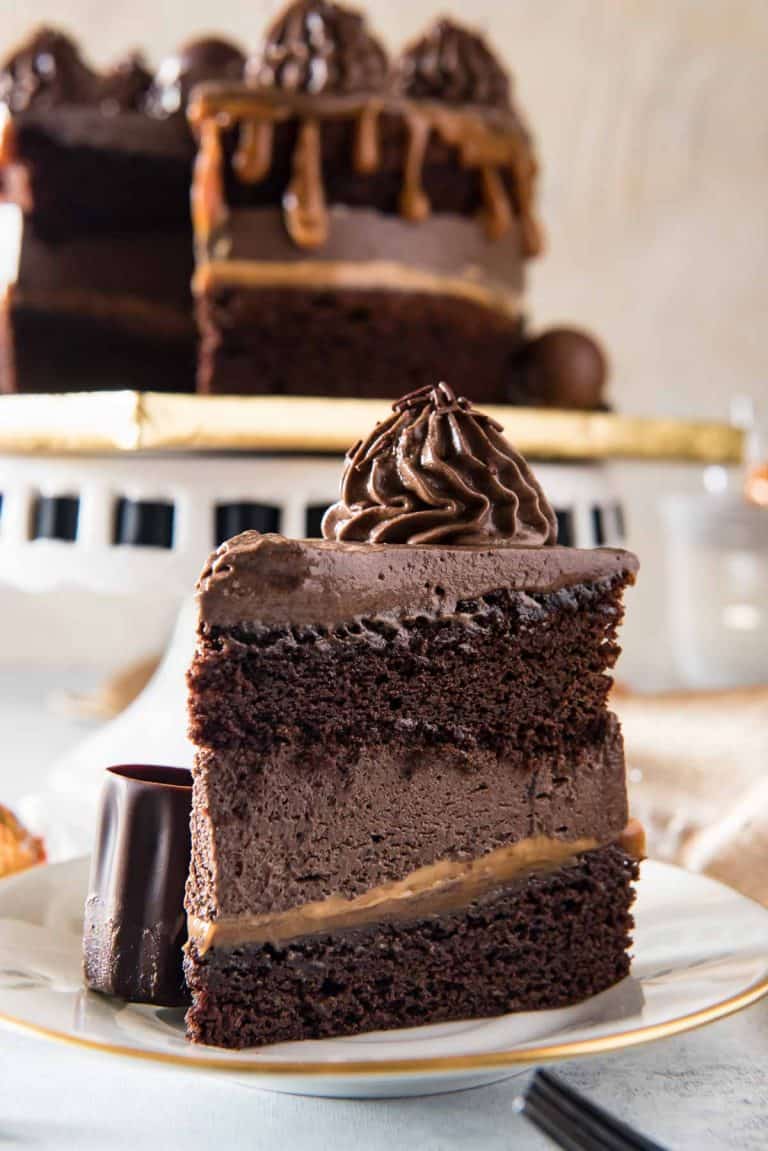 Caramel Martini Chocolate Mousse Cake • The Crumby Kitchen