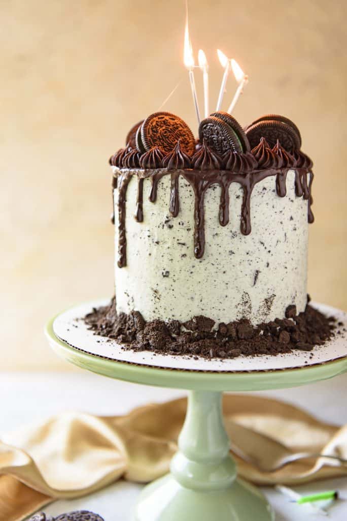 Mint Oreo Cookies And Cream Cake The Crumby Kitchen