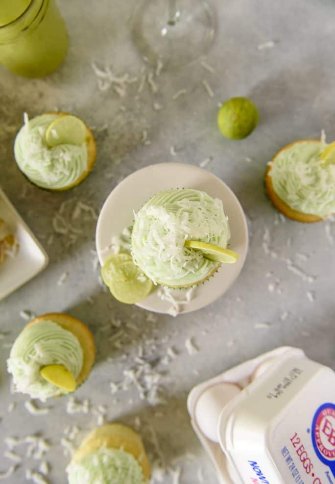 Coconut Lime Cupcakes with Key Lime Curd Filling