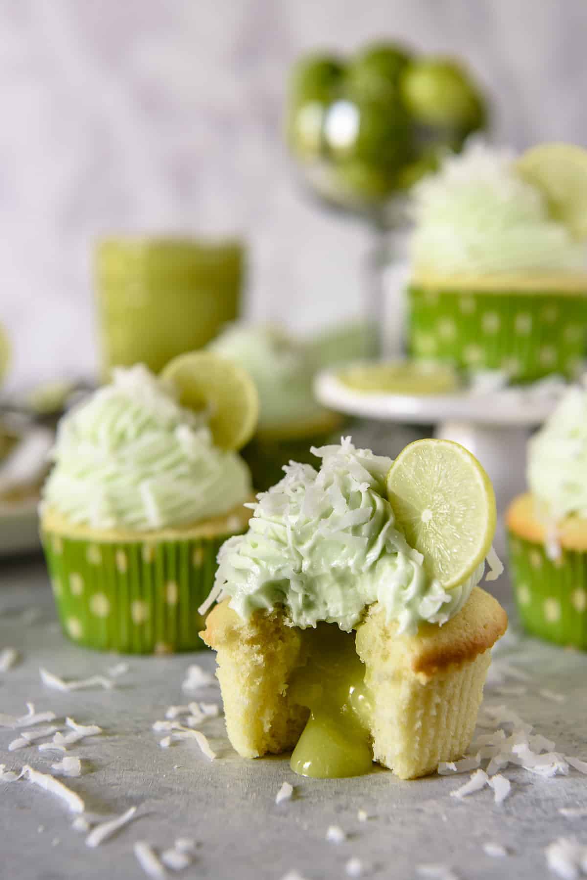 Coconut Lime Cupcakes with Key Lime Curd Filling • The Crumby Kitchen
