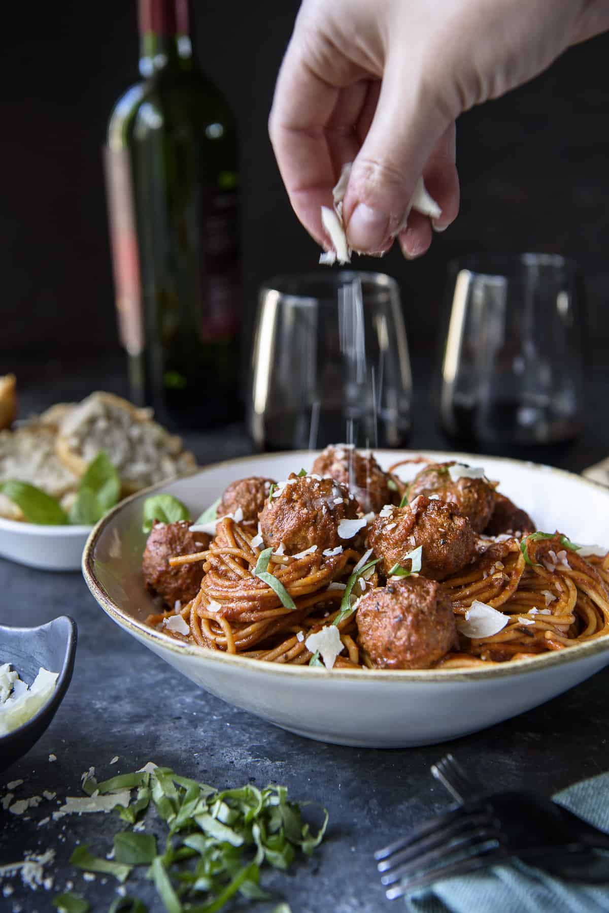 30Minute Instant Pot Spaghetti and Meatballs • The Crumby Kitchen