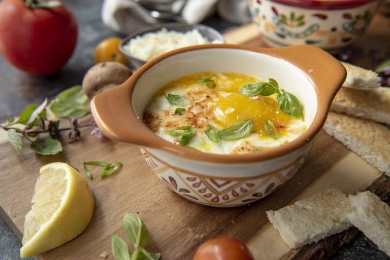 Instant Pot Tomato Basil Eggs en Cocotte • The Crumby Kitchen