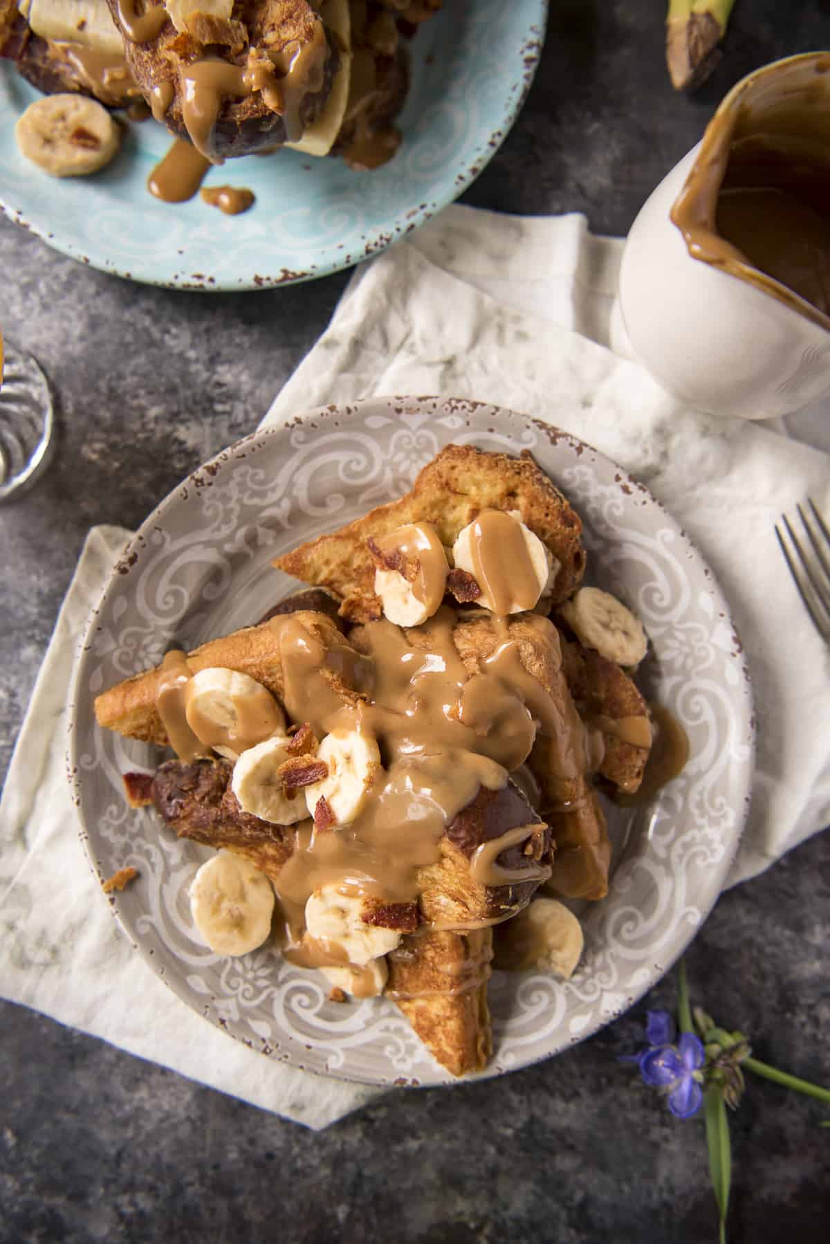 Peanut Butter, Banana, & Bacon Brioche French Toast recipe (Elvis-Style)