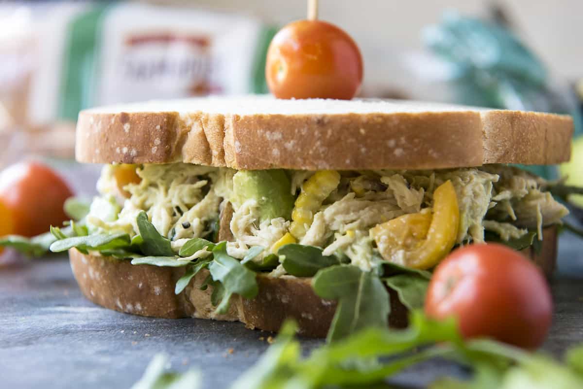 Summer Avocado Chicken Salad Sandwich
