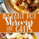 Enjoy a taste of the South with a batch of this cheesy Shrimp and Grits, an easy brunch recipe completely prepared in your Instant Pot in about 30 minutes! Salty bacon, spicy sauteed tomatoes, and crispy fried eggs share the bowl with juicy shrimp and creamy grits in this comforting dish.