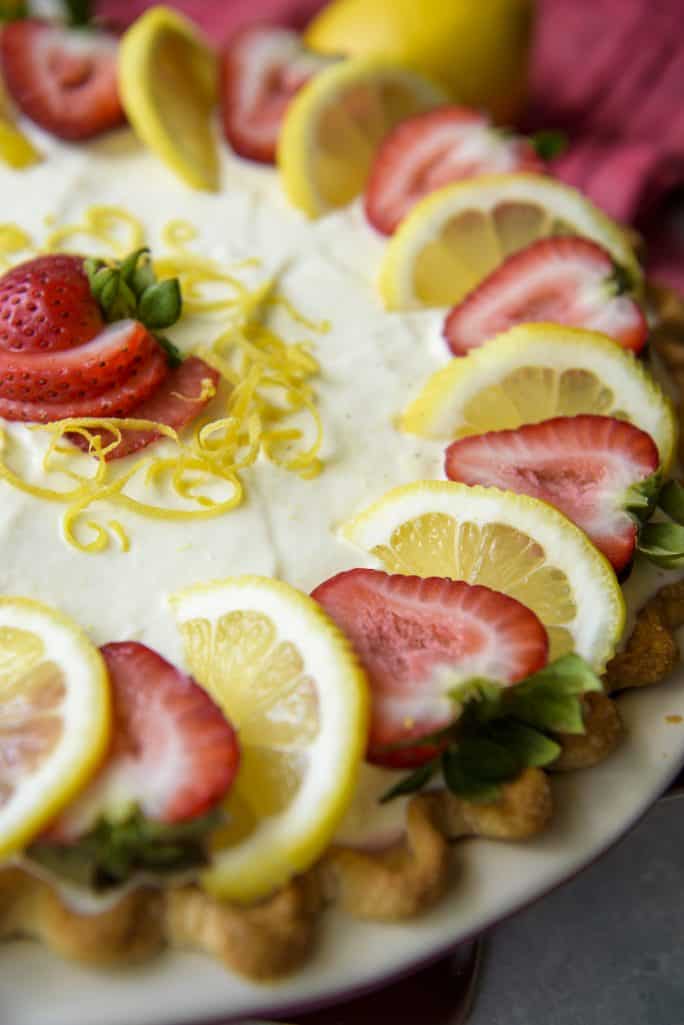 The Crumby Kitchen: Strawberry Lemon Icebox Pie recipe