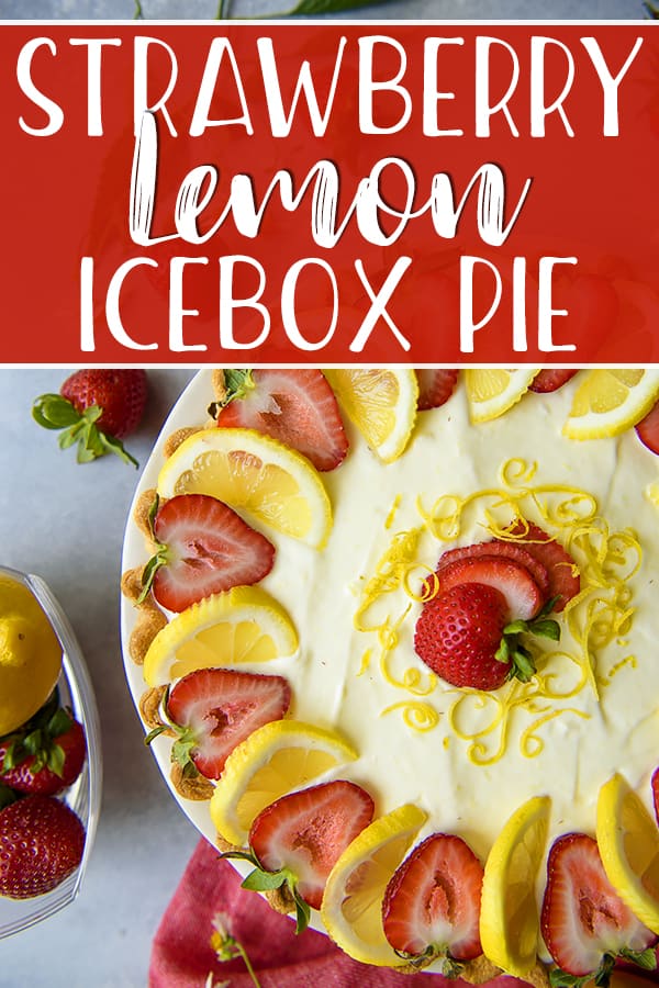 Refreshing and delicious, this Strawberry Lemon Icebox Pie is the perfect summer pie! A layer of creamy whipped lemon pudding tops a mound of old-fashioned gelatin-glazed strawberries set in a flaky crust - the presentation alone will have everyone thinking you bought it at a fancy bakery!