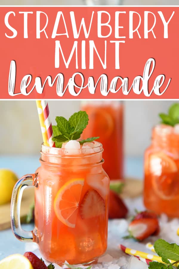 Summer in a glass is possible with this Strawberry Mint Lemonade! Fresh pureed strawberries are muddled with mint, then mixed with freshly squeezed lemonade - you can even turn this into a refreshing poolside cocktail by adding your favorite liquor!