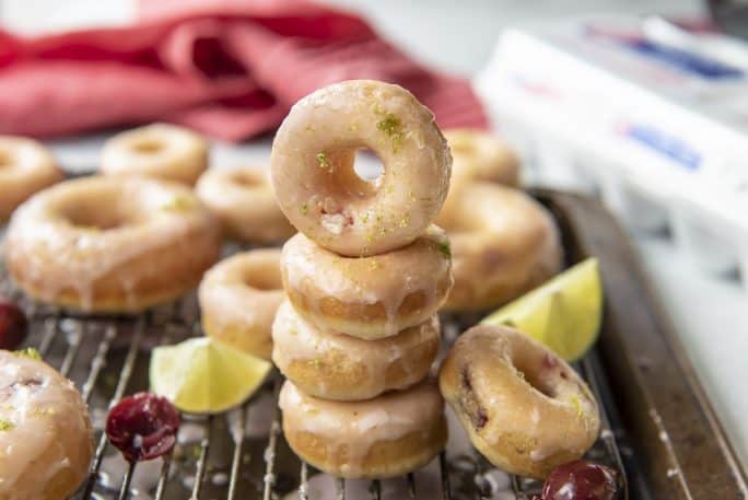 Cherry Lime Baked Donuts