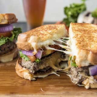 Grilled Cheese Beef And Mushroom Juicy Lucy The Crumby Kitchen