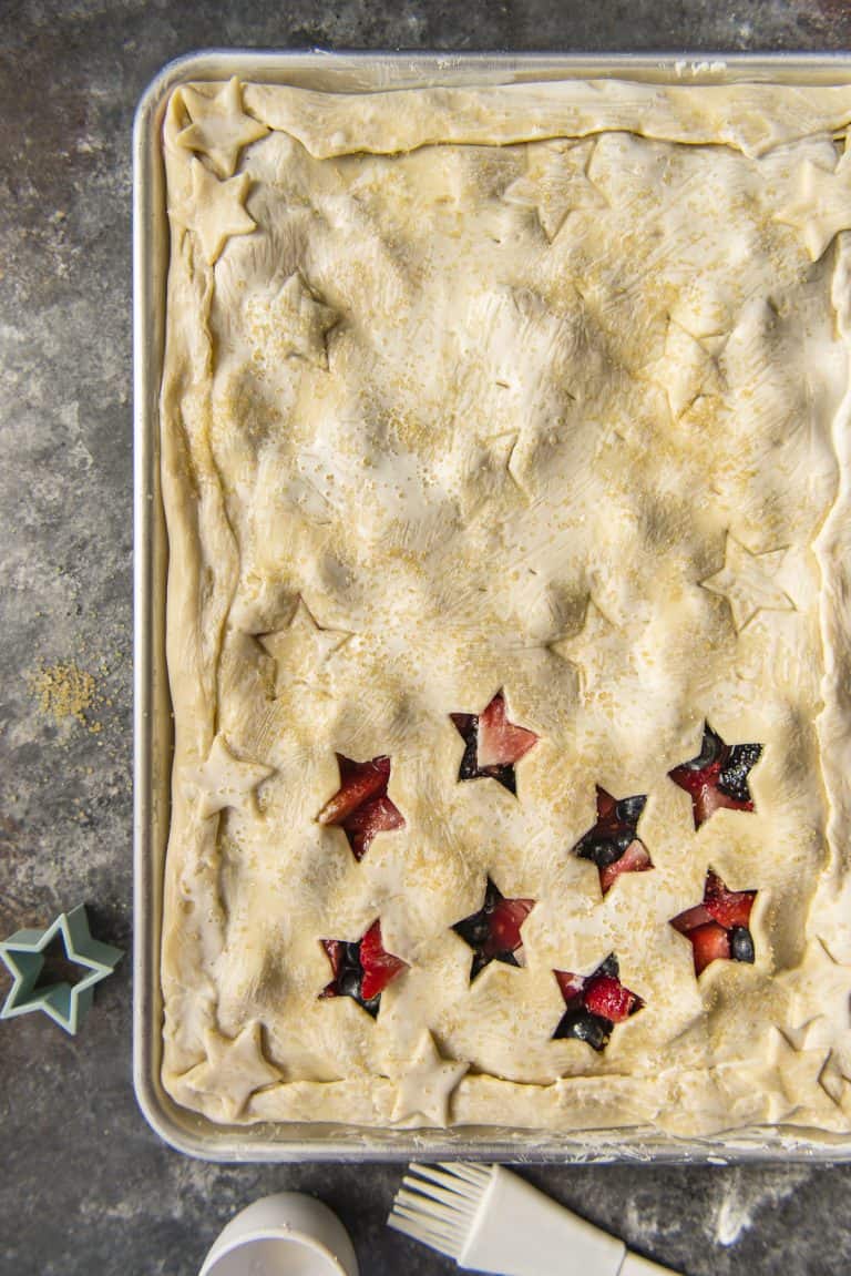 Triple Berry Slab Pie • The Crumby Kitchen