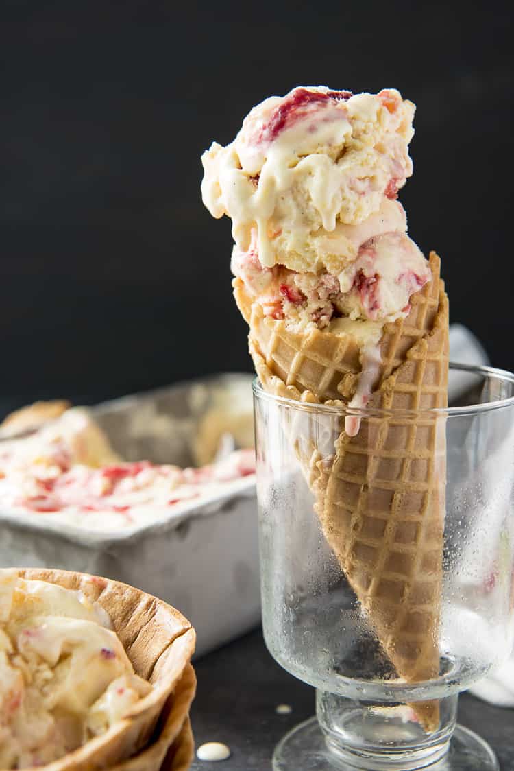 Strawberry Peach Ice Cream recipe