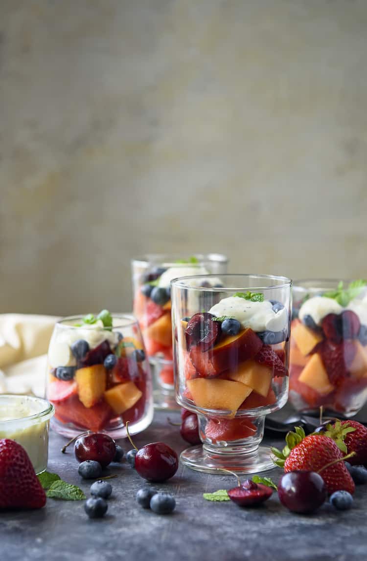 Summer Fruit Salad yogurt parfait