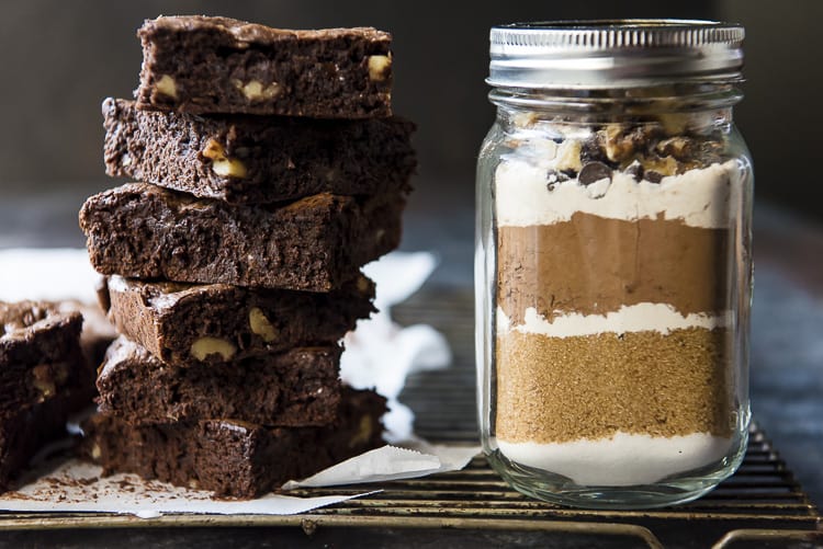 Homemade Brownie Mix in Gift Jars