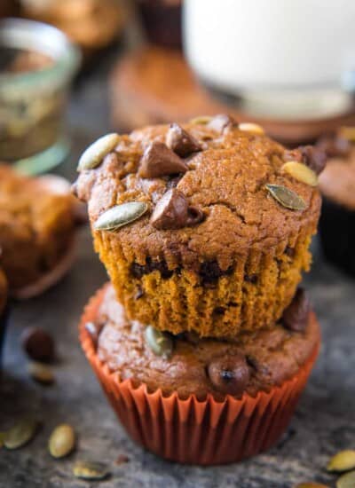 chocolate chip muffins with pumpkin