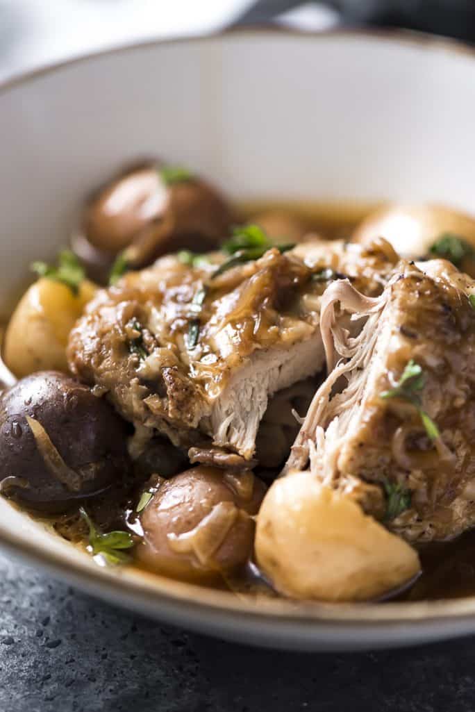 Slow Cooker French Onion Chicken • The Crumby Kitchen