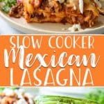 Take your lasagna south of the border with this easy Slow Cooker Mexican Lasagna with Barbacoa! Spicy and saucy shredded beef and soft tortillas replace the classic ingredients in this fun, twisted weeknight meal.