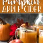 This easy Crock Pot Pumpkin Apple Cider is the ultimate fall drink, whether served hot or cold! Smooth, spicy apple cider is slow cooked with the comforting flavor of pumpkin, and makes your house smell like grandma's during the holidays!