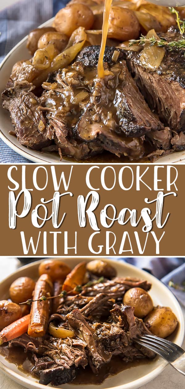 When that comfort food craving strikes, my Nana's easy Crock Pot Roast recipe should be on the menu! Twenty minutes of prep and a long day of slow cooking rewards you with tender, flavorful beef and vegetables and a delicious, already-thickened gravy you'll be eating by the spoonful!