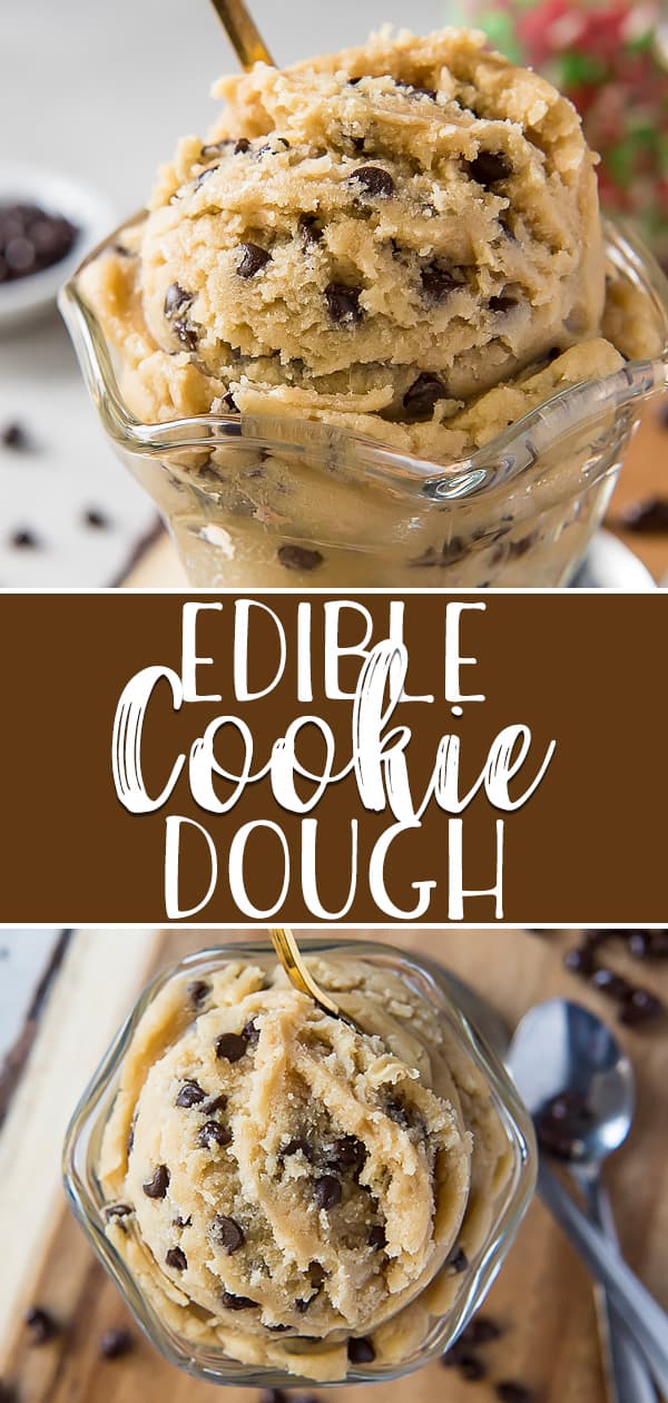 With this Edible Cookie Dough recipe in your pocket, you'll never feel the need to sneak nibbles from your batches of cookies again! This recipe is egg-free, quick & easy, totally customizable, and completely safe to eat right from the bowl! 