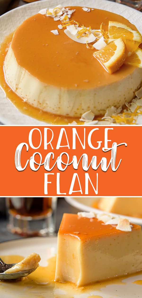 You don't have to be on a tropical vacation to enjoy a slice of this silky-smooth Orange Coconut Flan - it's just as easy to make at home! A tasty variation on the classic, this flan de coco combines a creamy coconut custard with an orange-rum caramel crown.