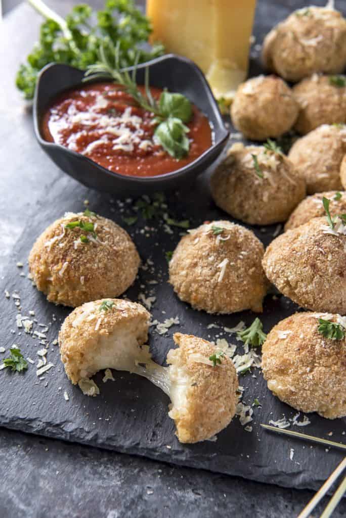 Cheesy Arancini Rice Balls • The Crumby Kitchen