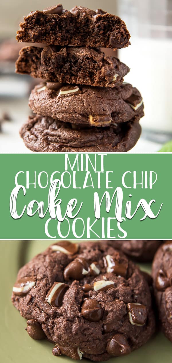 These Mint Chocolate Chip Cake Mix Cookies are the easiest cookies you'll ever make! A box of your favorite cake mix and only a handful of ingredients are all you need to whip up these soft, fudgy, mint-loaded goodies. Be sure to work these into your holiday baking this season! 