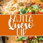 This Fajita Queso Dip is more than just an ordinary appetizer! Made with all-natural ingredients and stuffed with fajita-flavored goodness, this recipe will become your go-to party dip!