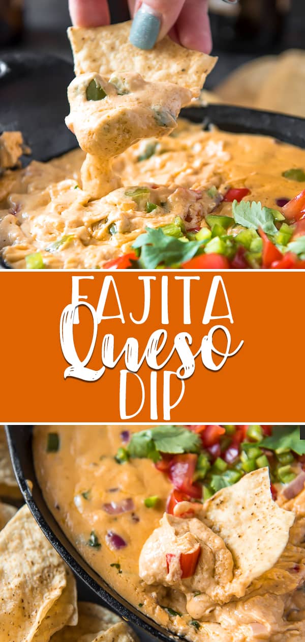 This Fajita Queso Dip is more than just an ordinary appetizer! Made with all-natural ingredients and stuffed with fajita-flavored goodness, this recipe will become your go-to party dip!
