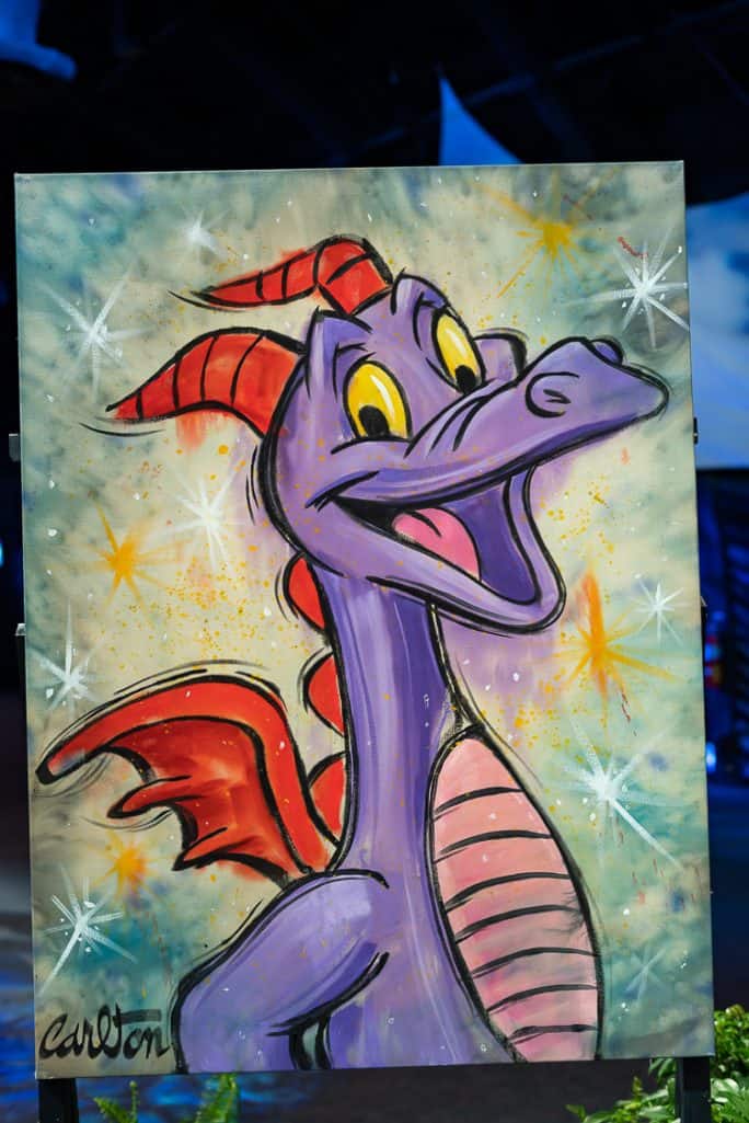 Figment Art painted right in front of your eyes at the Epcot Festival of the Arts