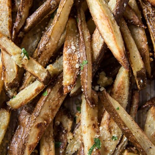 Baked Garlic Truffle Fries • The Crumby Kitchen