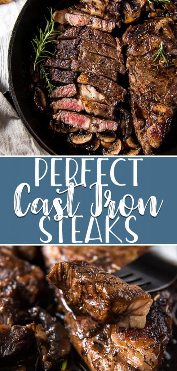 Once you learn how to cook the Perfect Cast Iron Steak at home, your steakhouse dinner days will be over! A simple marinade, a hot pan, and a little butter is all you need to turn a boring slab of beef into a gourmet meal.
