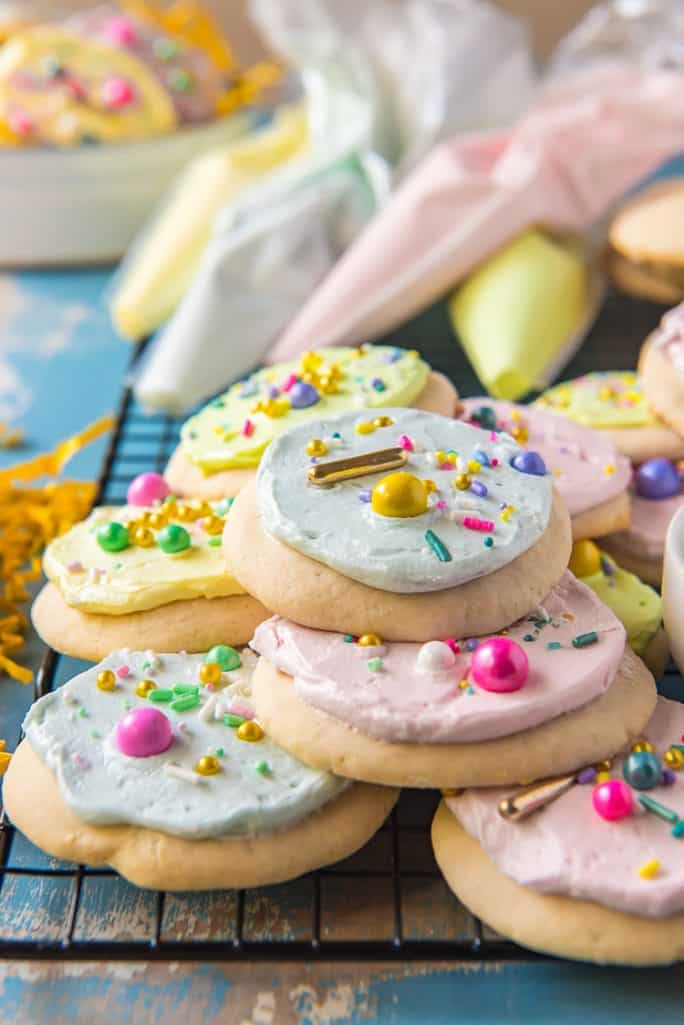Soft Sugar Cookies with Frosting
