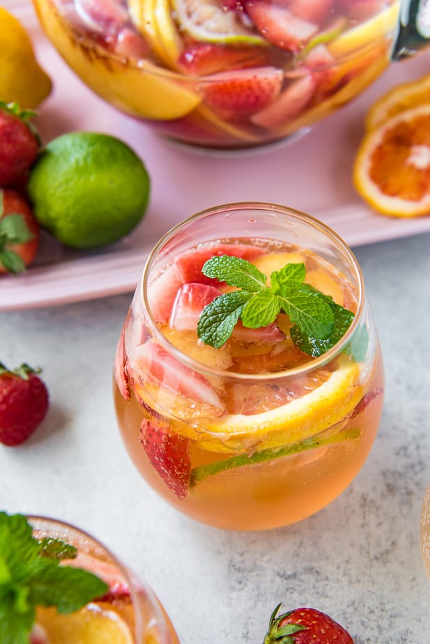 Easy White Sangria • The Crumby Kitchen