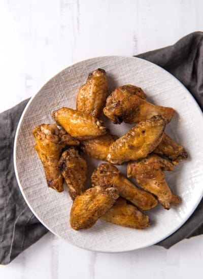 Air Fryer chicken wings on a plate