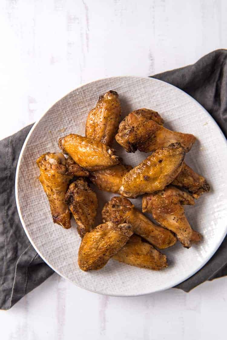 Air Fryer chicken wings on a plate