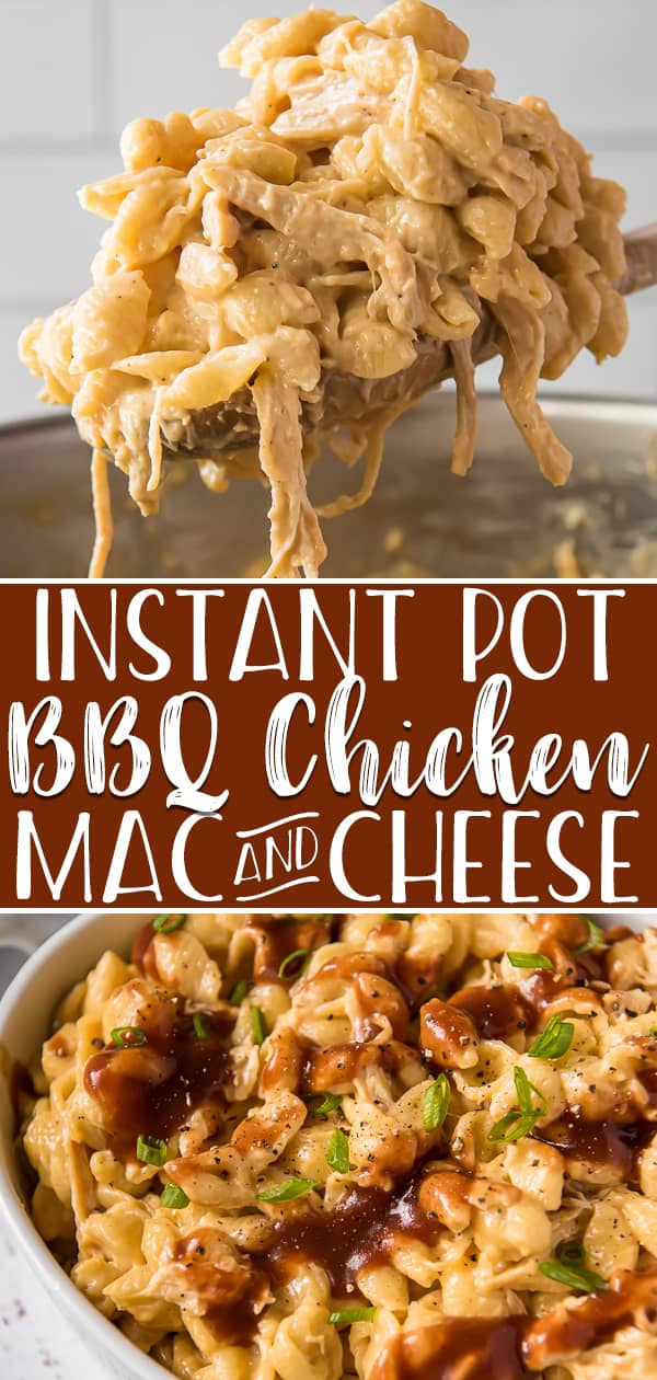 Instant Pot BBQ Chicken Mac and Cheese pin