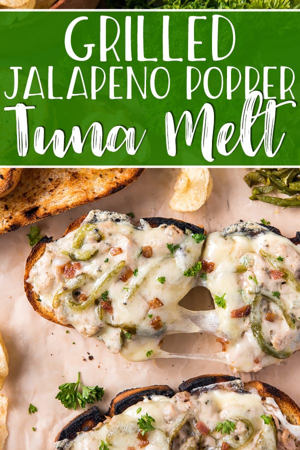 Grilled Jalapeno Popper Tuna Melt • The Crumby Kitchen