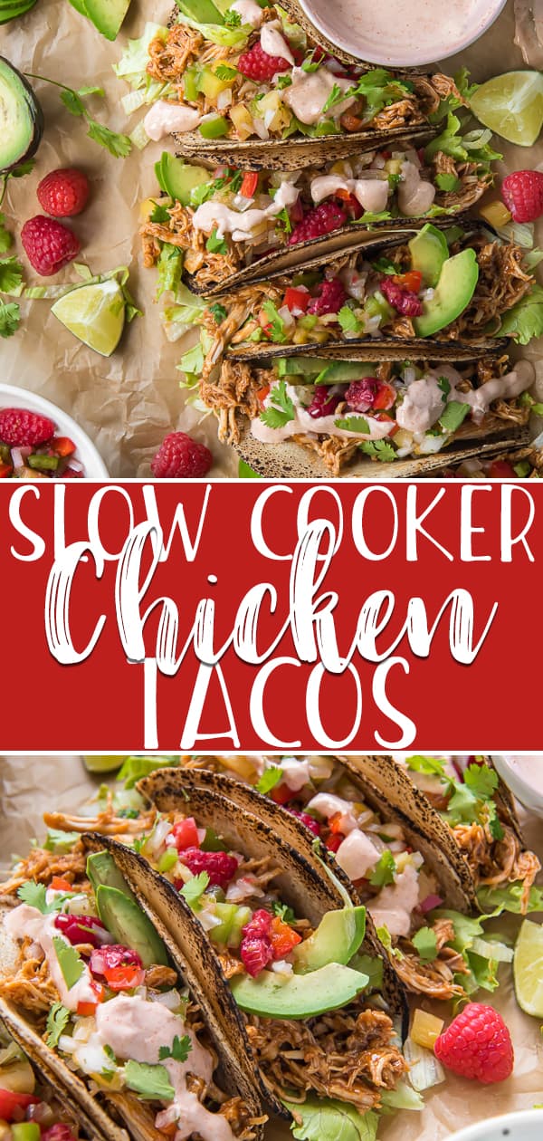 Slow Cooker Chicken Tacos pin