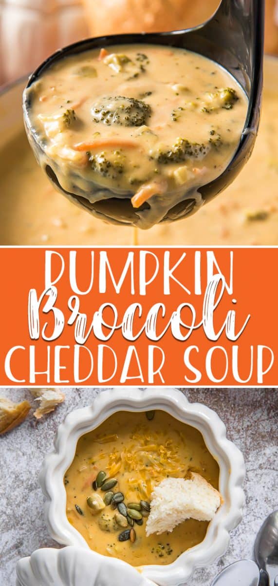 Pumpkin Broccoli Cheddar Soup pin2