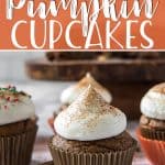 pinnable image for chai pumpkin cupcakes