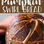 chocolate pumpkin swirl quick bread