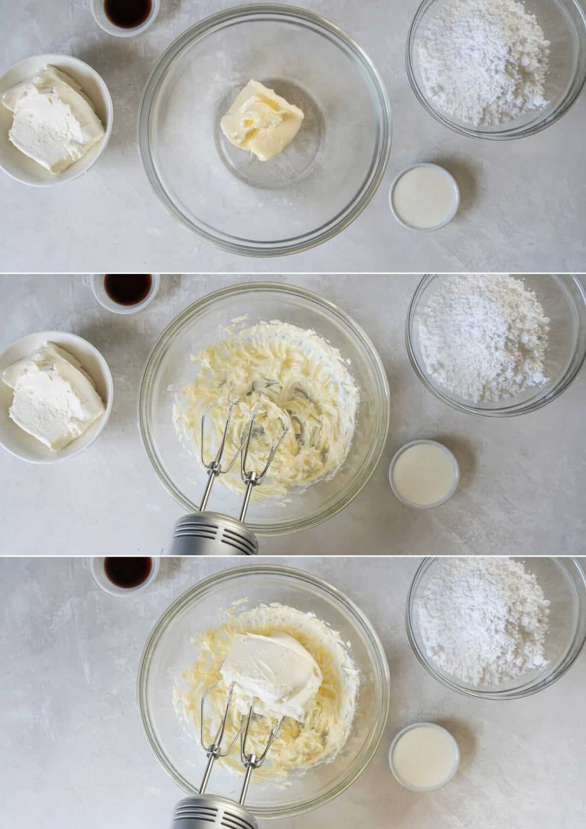 whipped cream cheese frosting steps 1