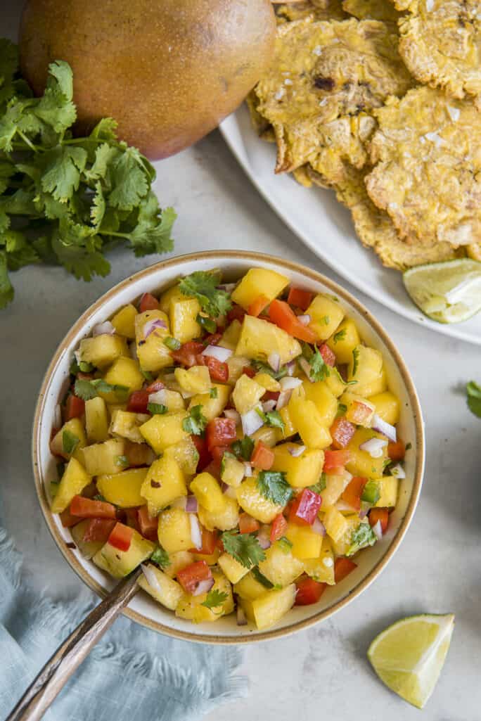Spicy Pineapple Mango Salsa • The Crumby Kitchen