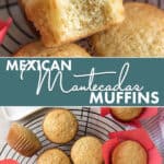 pinnable graphic for mantecadas muffins.