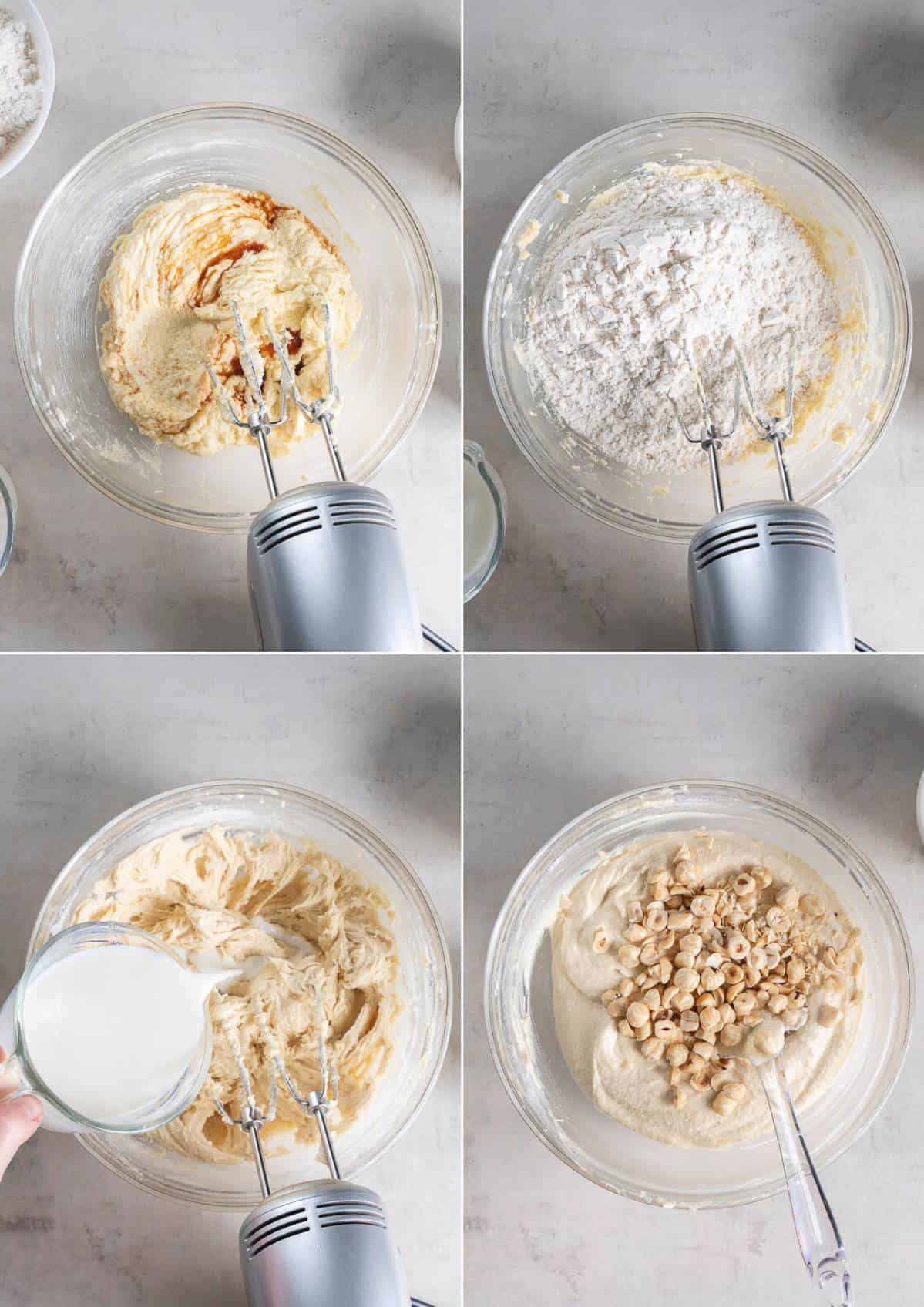 instructional photos for making nutella bread